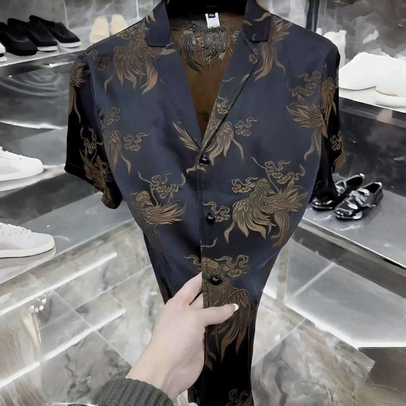 New Fashion Print Versatile Men's Shirt