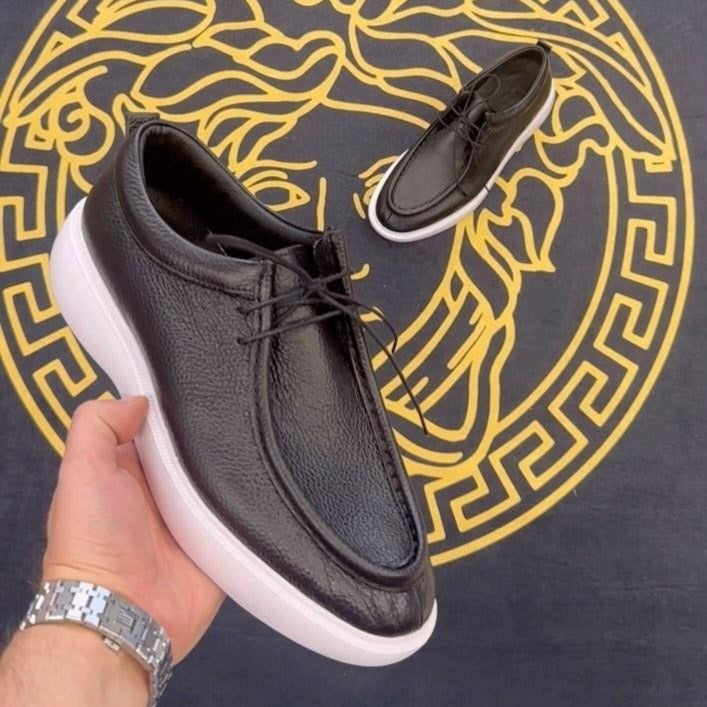 Soft lambskin height-enhancing platform orthopedic loafers