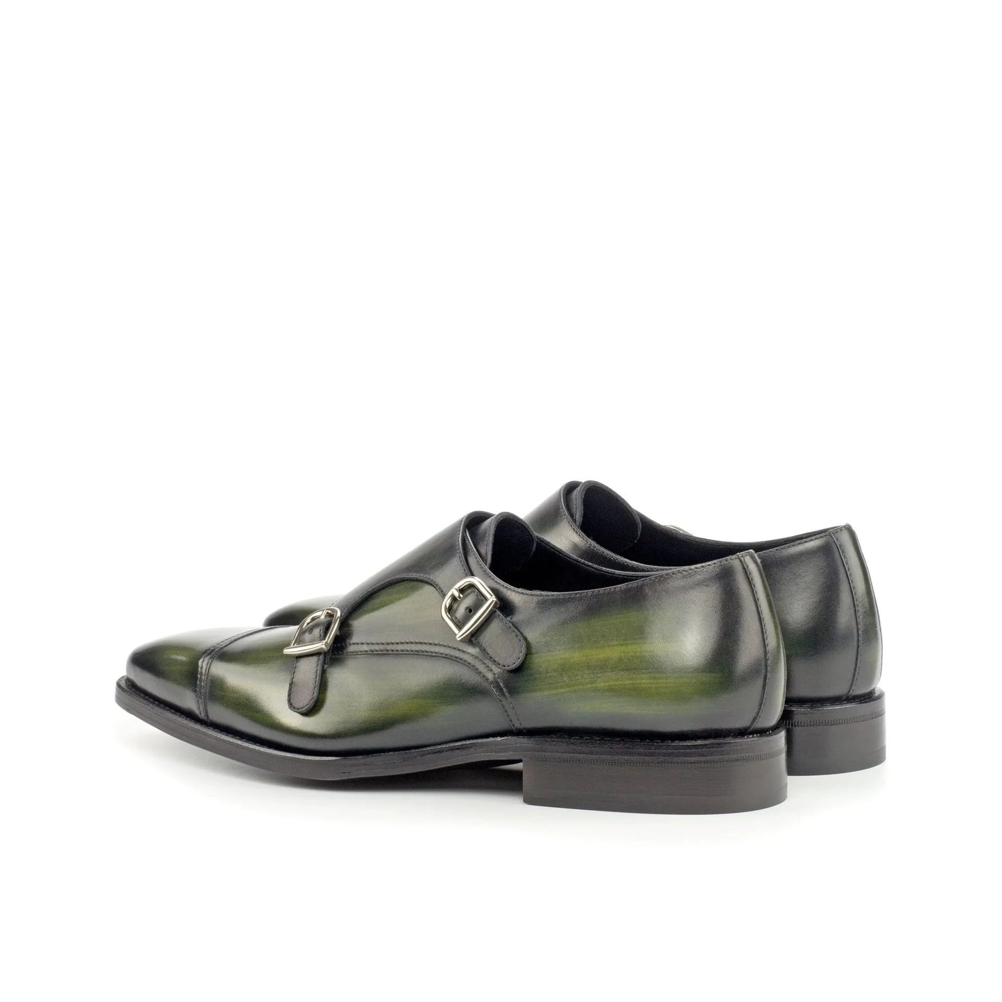 MEN'S HAND-PAINTED PATINA DOUBLE MONK