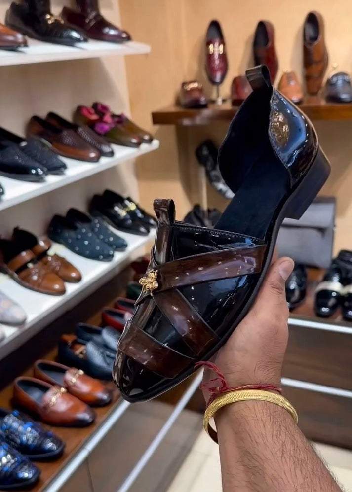 Classic Patina Patent finish Sandals