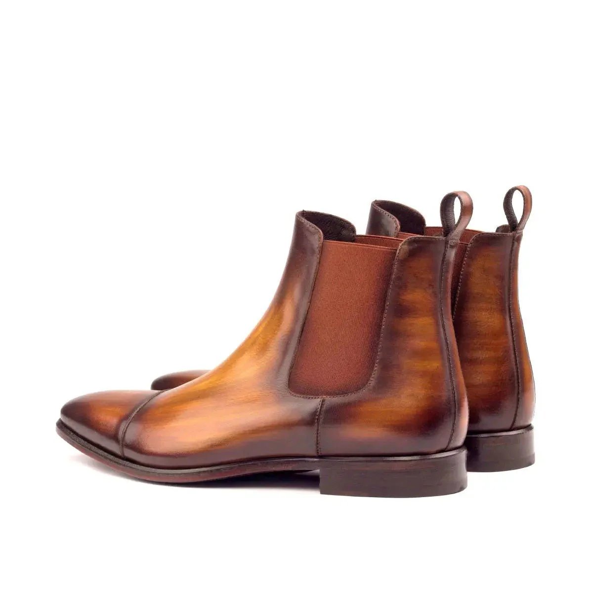 COGNAC MEN'S HAND-PAINTED CHELSEA BOOT