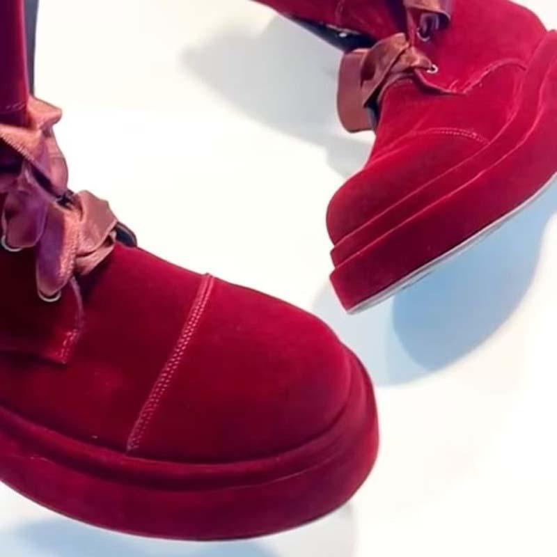 Women's Platform High Strap Boots