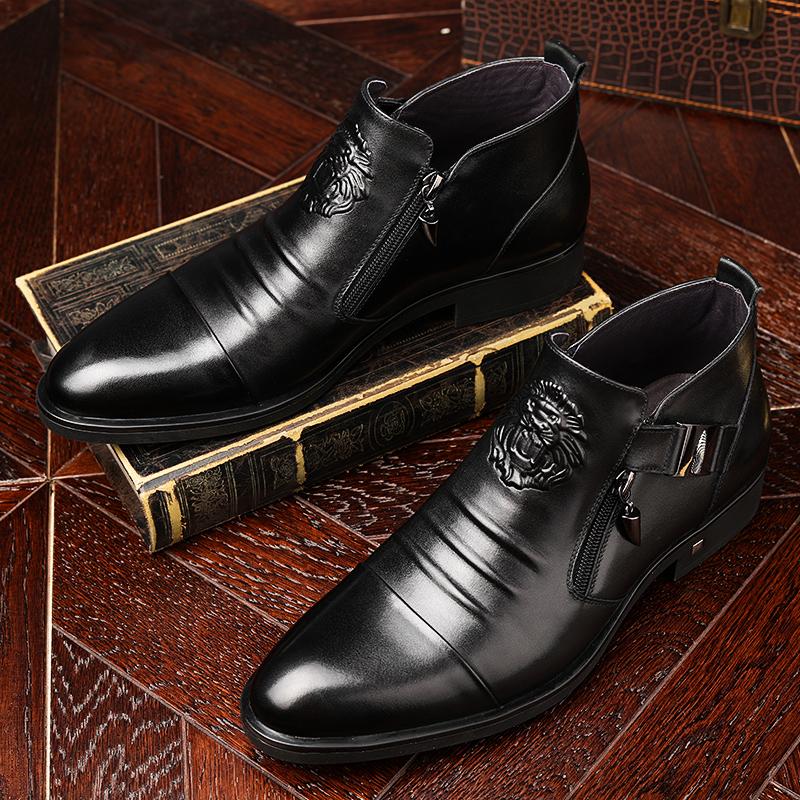 Men's cowhide business shoes