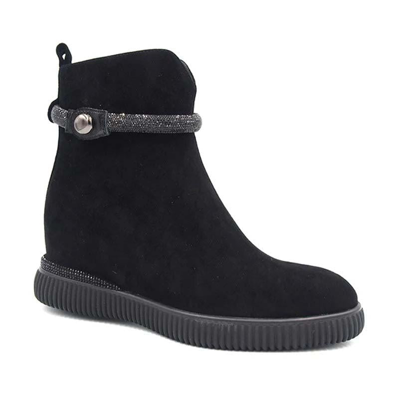 Women's Rhinestone Sparkle Suede Boots