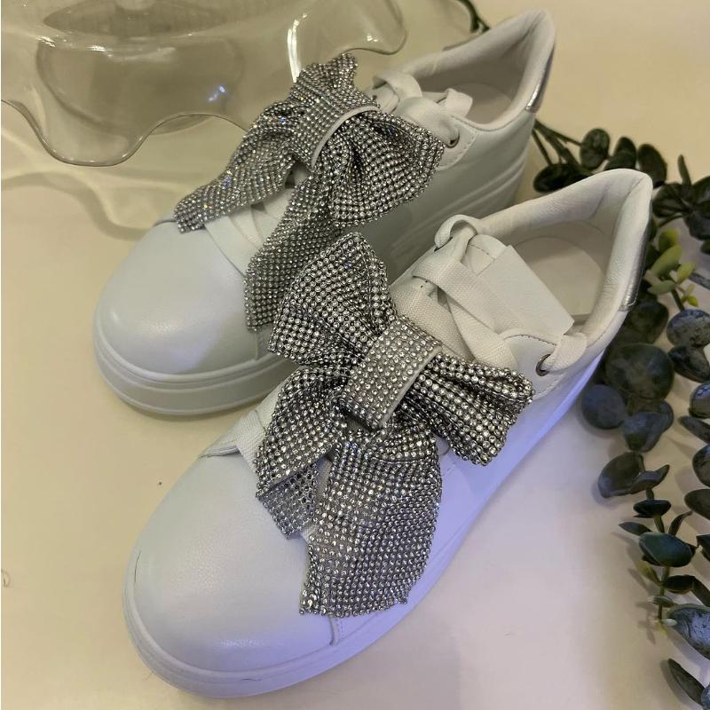 Sparkly Bow Casual Sneakers