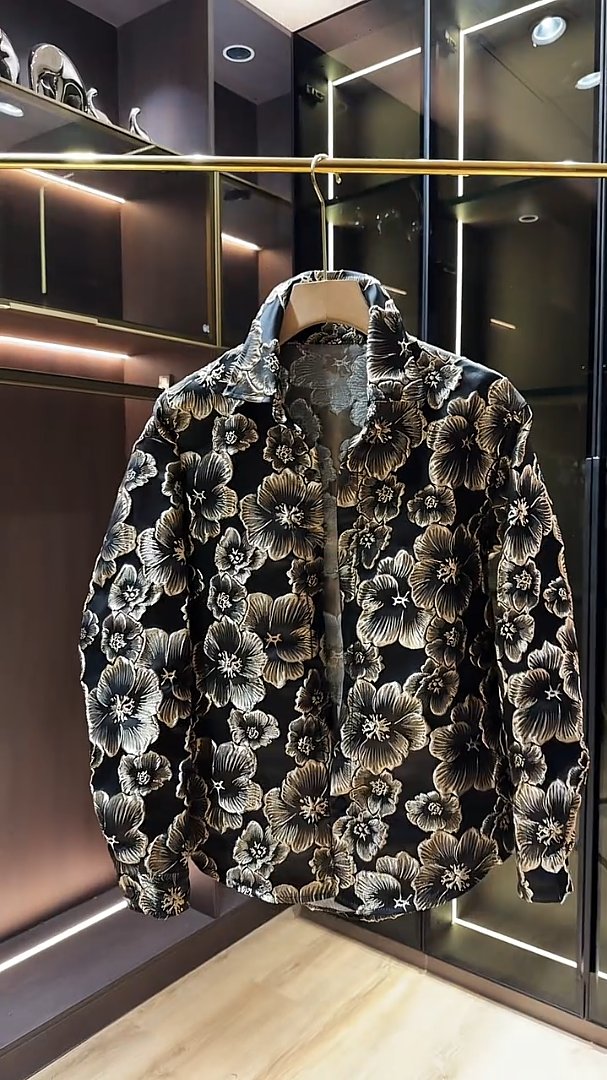 Trendy 3D Embroidered Carved Shirt Jacket