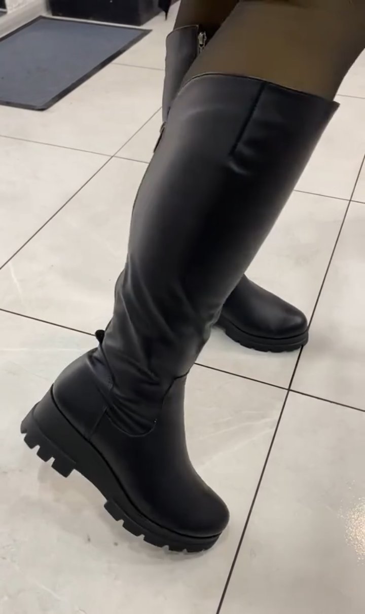 Women's Zipper Leather Boots