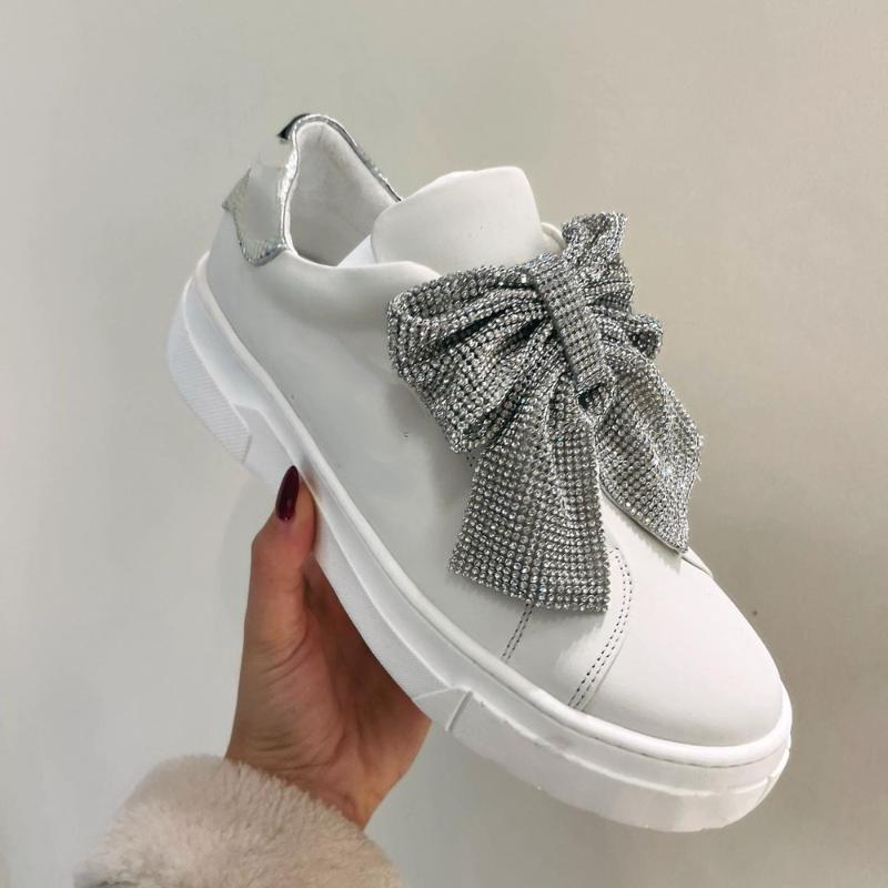 Sparkly Bow Casual Sneakers