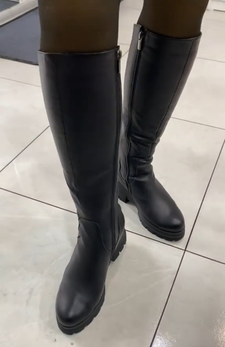 Women's Zipper Leather Boots