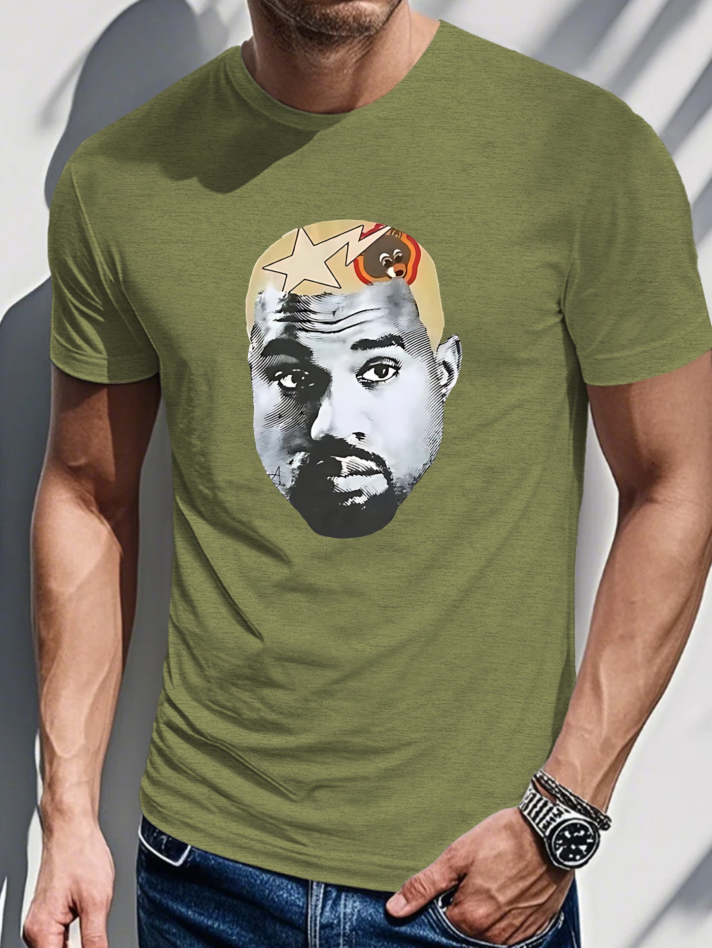 Tn 0724 4 Men's Short Sleeve T-shirt Summer T-shirt Top