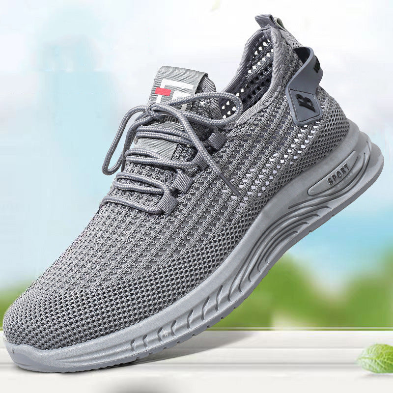 Hand knitted mesh soft sole men's shoes