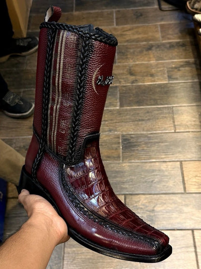Brock Crocodile Leather Cowboy Boots