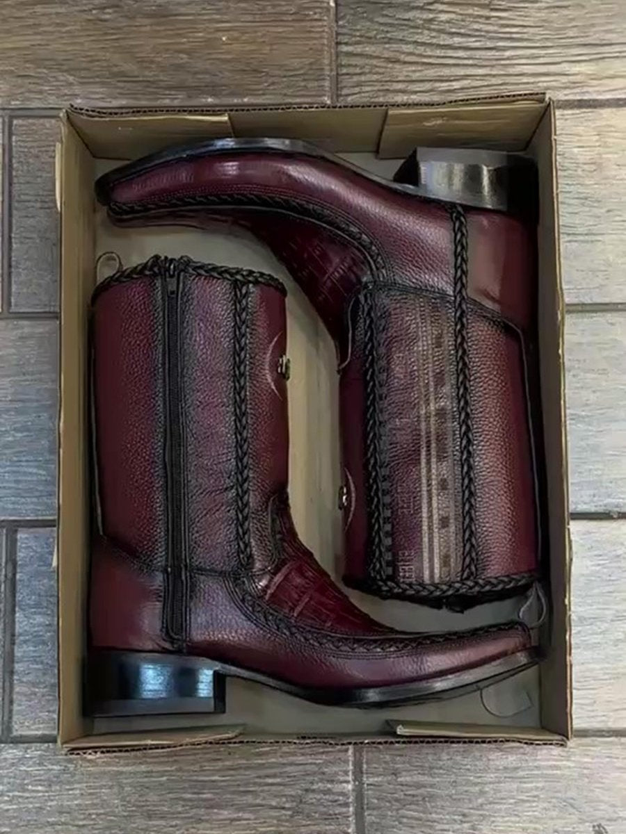 Brock Crocodile Leather Cowboy Boots