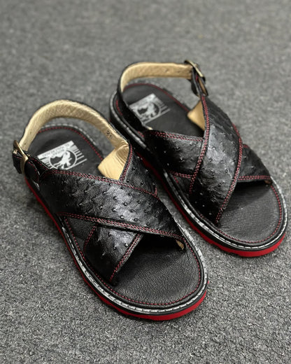 Handmade Ostrich Skin Slippers