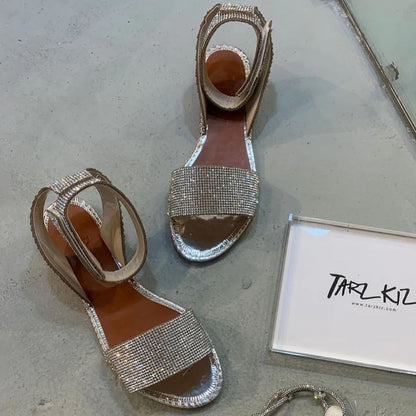 Silver Strap Sparkle Sandals
