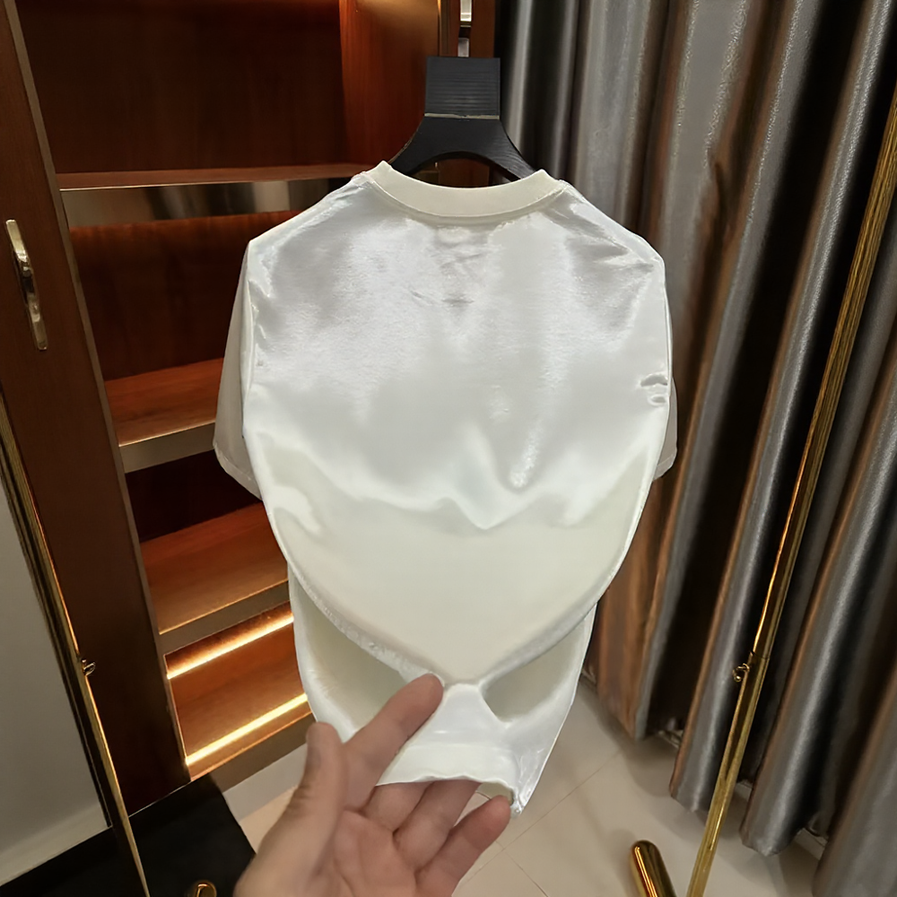 Minimalist high-end silky casual T-shirt