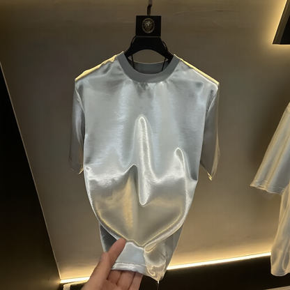 Minimalist high-end silky casual T-shirt
