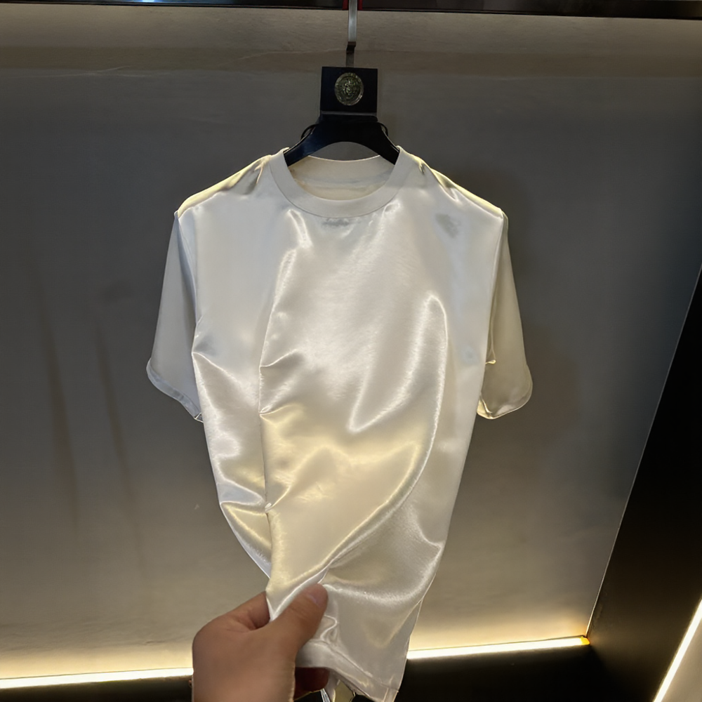 Minimalist high-end silky casual T-shirt