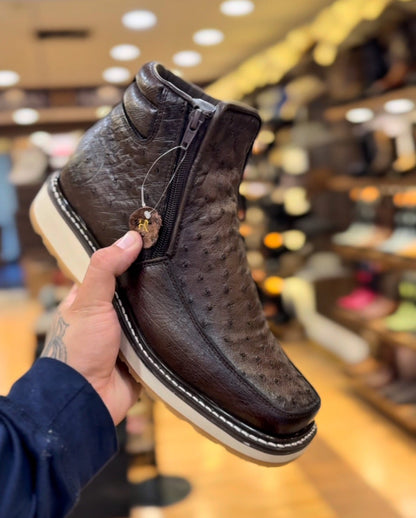 Alaska Ostrich Skin Cowboy Boots