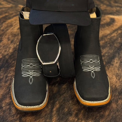 Men's Embroidered Chelsea Boots Martin Boots