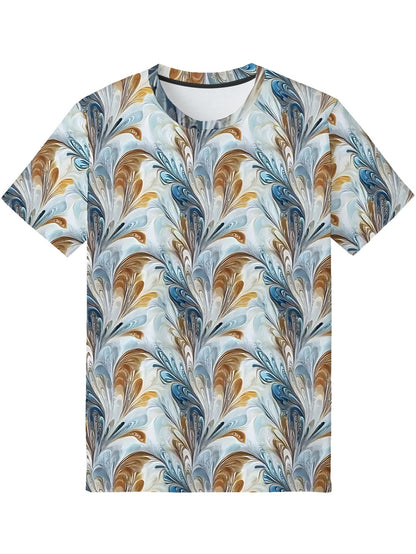 Luxury Pattern Men's short-sleeved T-shirt summer T-shirt top full of print