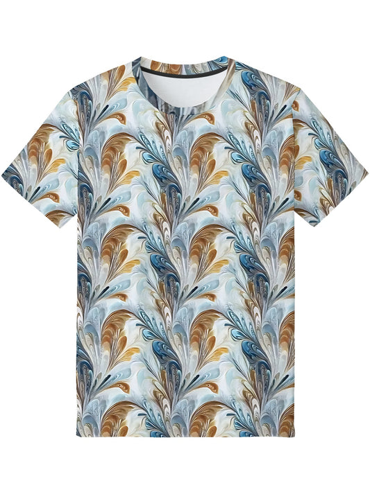 Luxury Pattern Men's short-sleeved T-shirt summer T-shirt top full of print