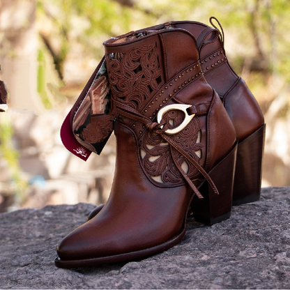Women's Cutout Swarovski Sequined Cuadra Boots