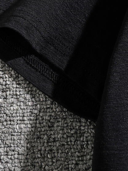 Men's Regular Fit Ribbed Collar Cotton T-Shirt