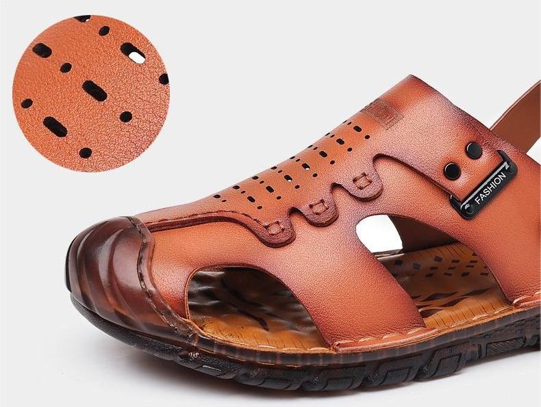 Beach Shoes Men's Genuine Leather Casual Sandals