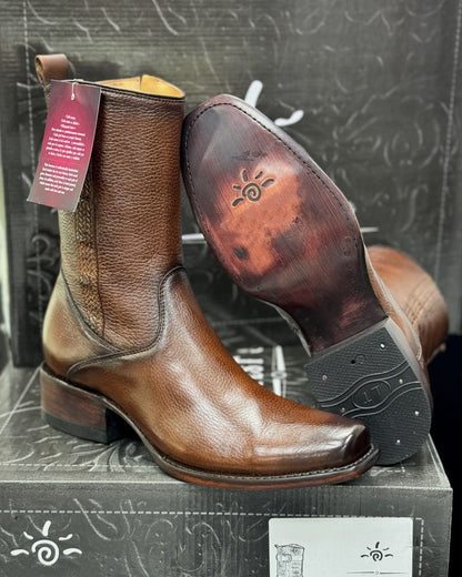 Premium Honey Buckskin Cowboy Boots