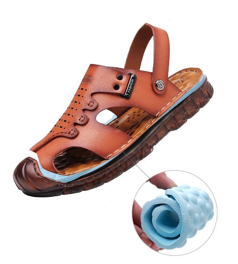 Beach Shoes Men's Genuine Leather Casual Sandals