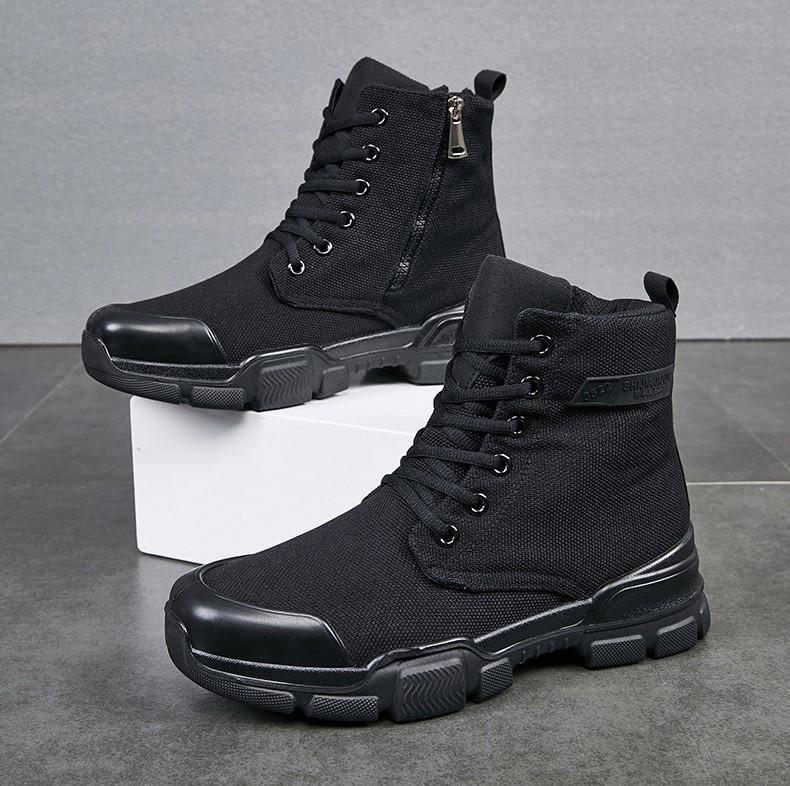 High-top Labor Protection Tooling Canvas Martin Boots Thick Bottom Waterproof