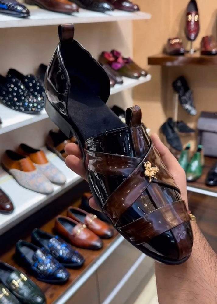 Classic Patina Patent finish Sandals