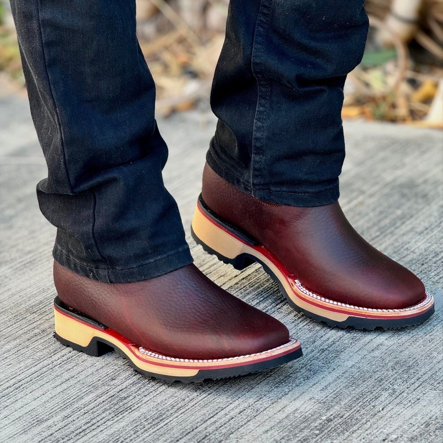 Scratch Resistant Cowhide Cowboy Boots