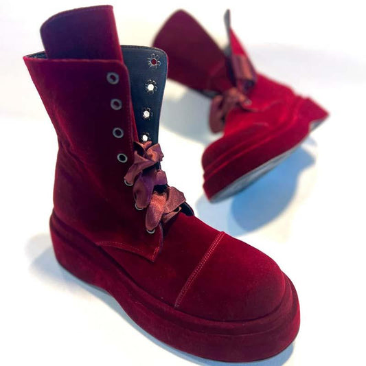 Women's Platform High Strap Boots